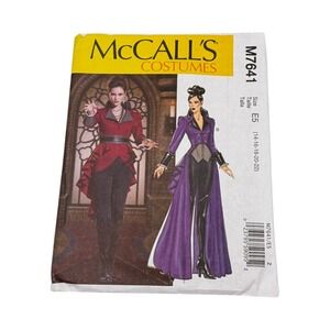 McCall's Sewing Pattern M7641 Size 14-22 Steampunk Gothic Costume Jacket Coat